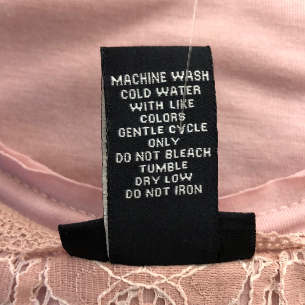 Rue21 Light Pink Long Sleeve Lace Detail Tee NEW - Picture 7 of 7